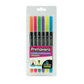 Plumon Doble Punta Pincel Fluorescente Primavera x6